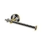 StilHaus G11-02 Chrome and Gold Finish Classic-Style Brass Toilet Roll Holder